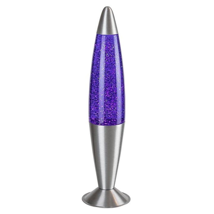 **Lávová lampa** GLITTER 2 fialová/strieborná 1