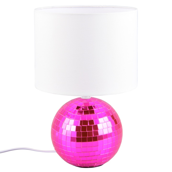 Stolná lampa GLITZA biela/ružová 1