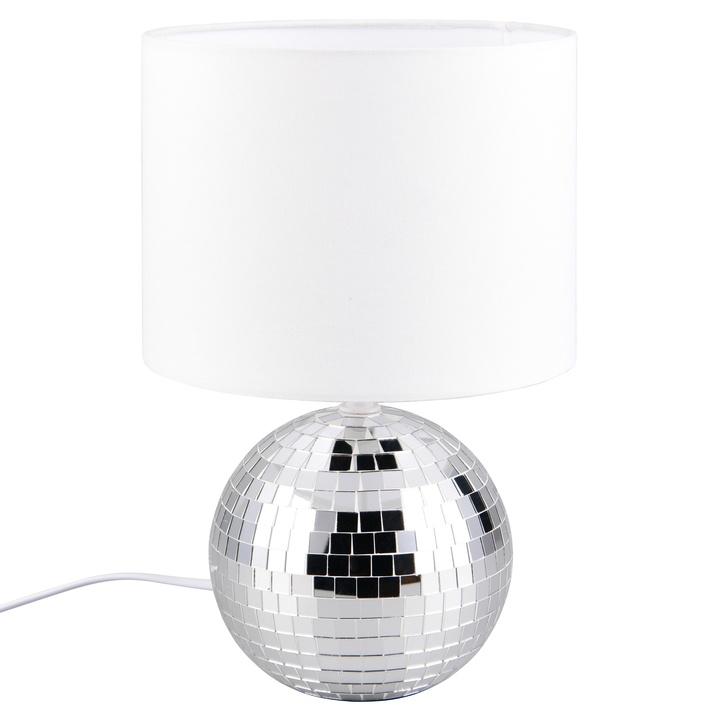 Stolná lampa GLITZA biela/strieborná 1