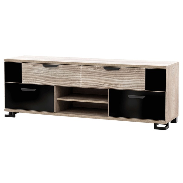 TV komoda GOGER GT1 dub/čierna lesklá 1