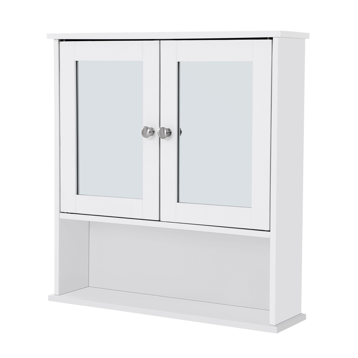 Kúpeľňová skrinka so zrkadlom GORDES biela 1