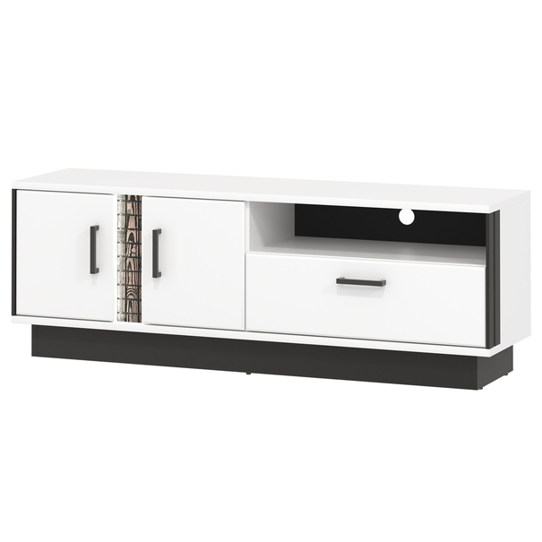 TV komoda GRACIA MR1 biela/čierna 1