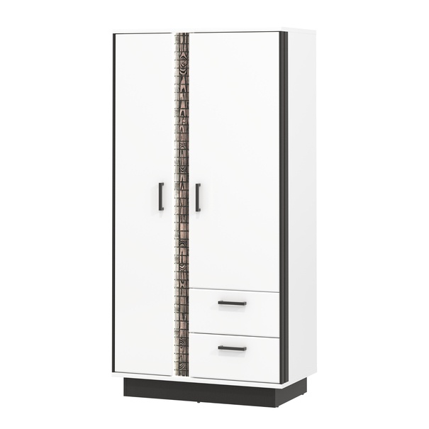 Šatníková skriňa GRACIA MR9 biela/čierna 1