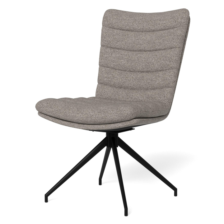 Jedálenská stolička GRAFTON svetlosivá/matná čierna 1