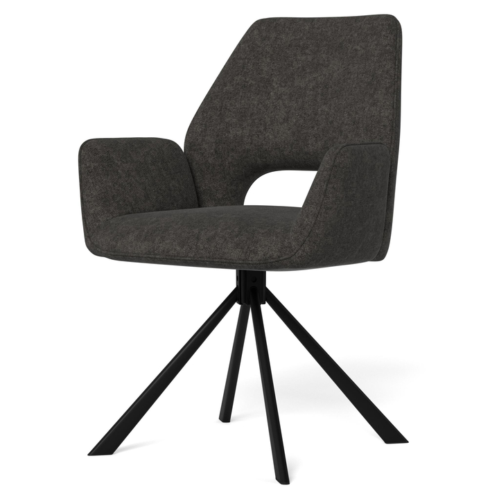 Jedálenská stolička GRAHAM tmavosivá/čierna 1