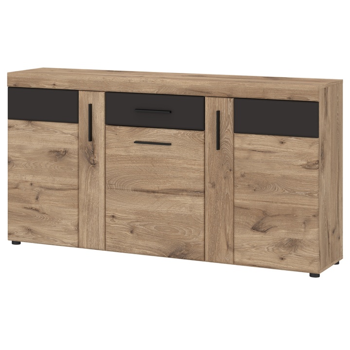 Komoda GRANO 3D1Z dub viking/sivá 1