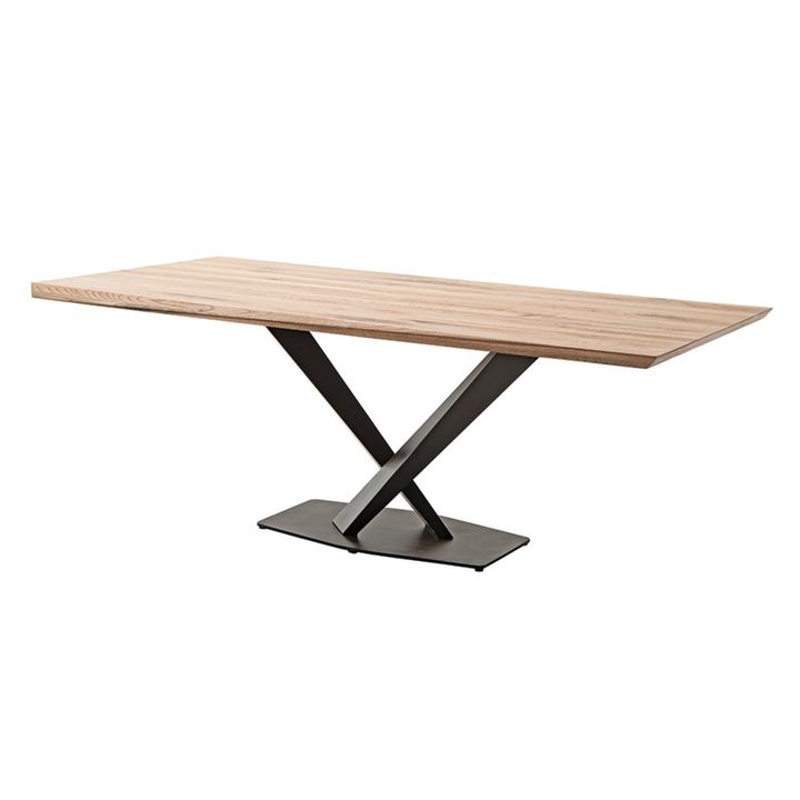 Jedálenský stôl GRENOBLE dub/čierna, šírka dosky 180 cm 1