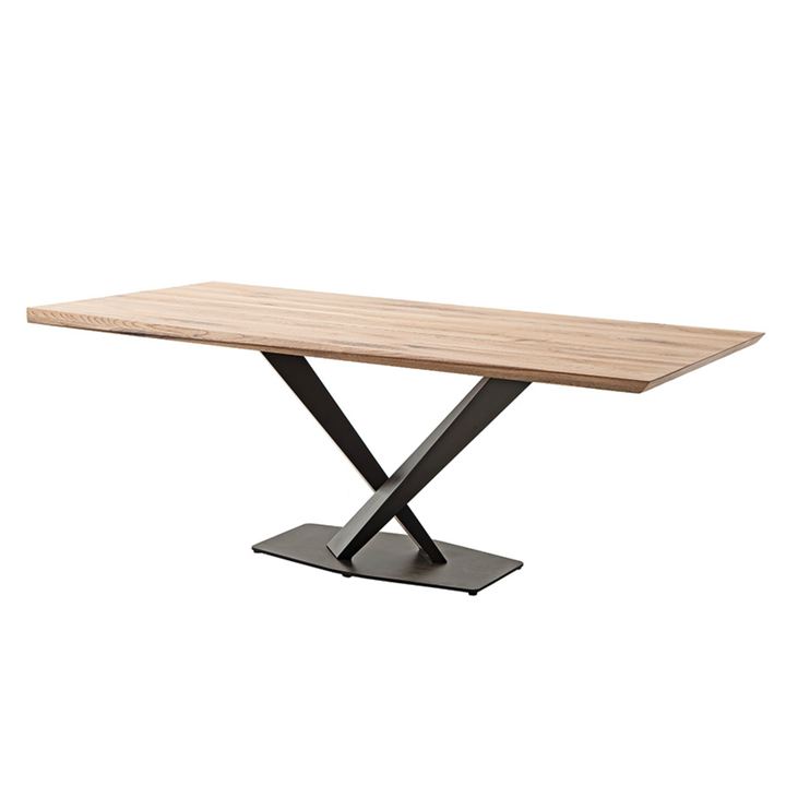 Jedálenský stôl GRENOBLE dub/čierna, šírka dosky 200 cm 1