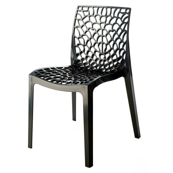 Jedálenská stolička GRUVYER antracitová 1