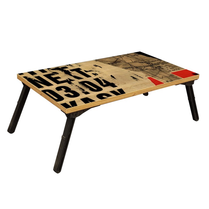 Stolík na notebook GUSTO borovica/čierna 1