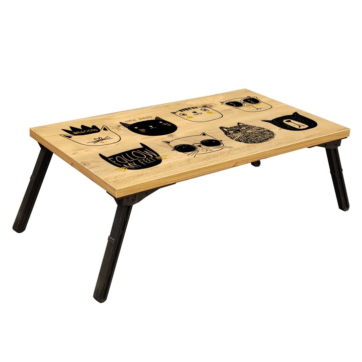 Stolík na notebook GUSTO borovica atlantic/čierna 1