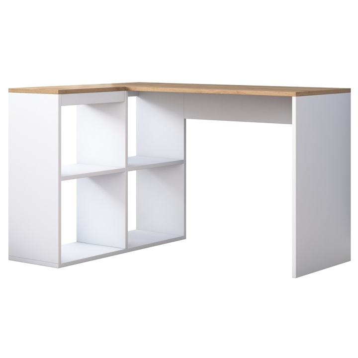 Písací stôl HALL dub/biela 1