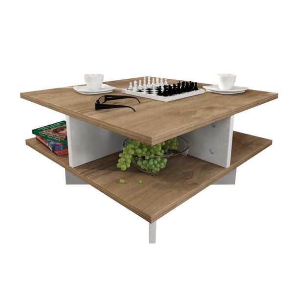 Konferenčný stolík HAMTON orech/biela 1