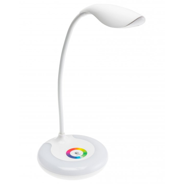 Stolná LED RGB lampa HARLAN biela 1