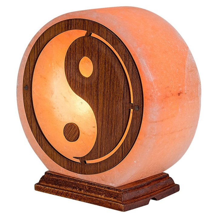 Soľná lampa HARMIO oranžová/prírodná 1