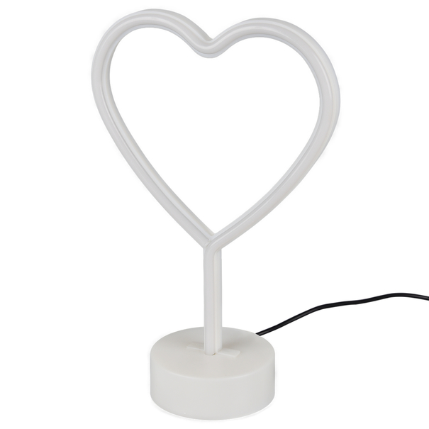 Stolná LED lampa HEART biela 1