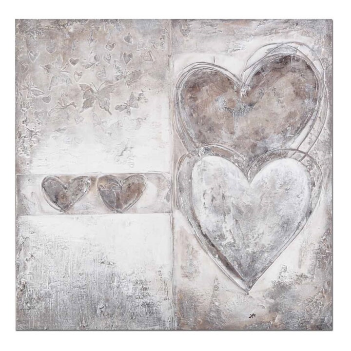Obraz HEART olejomaľba, 80x80 cm 1