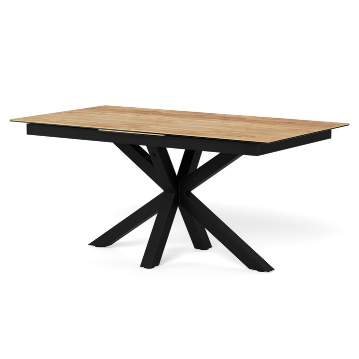 Jedálenský stôl HEAVEN II prírodná/matná čierna 1