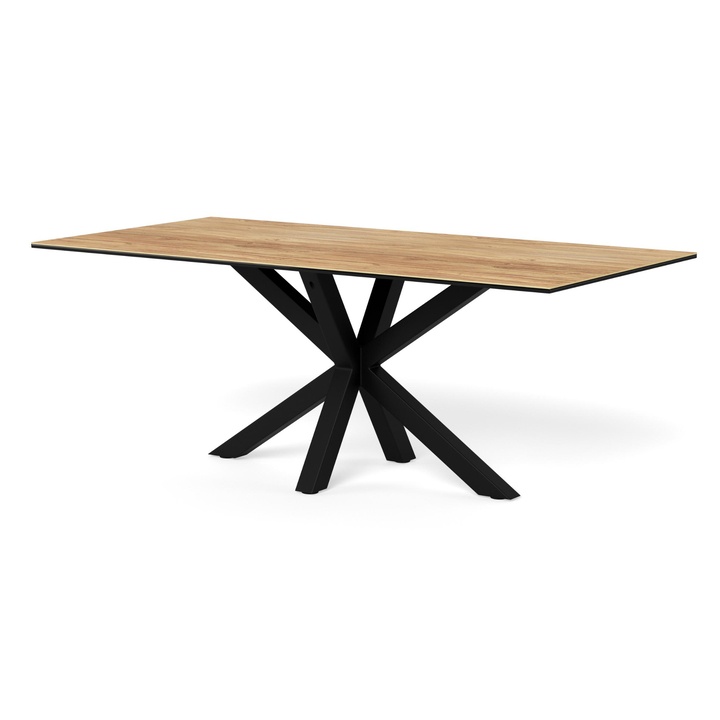 Jedálenský stôl HEAVEN III prírodná/matná čierna 1