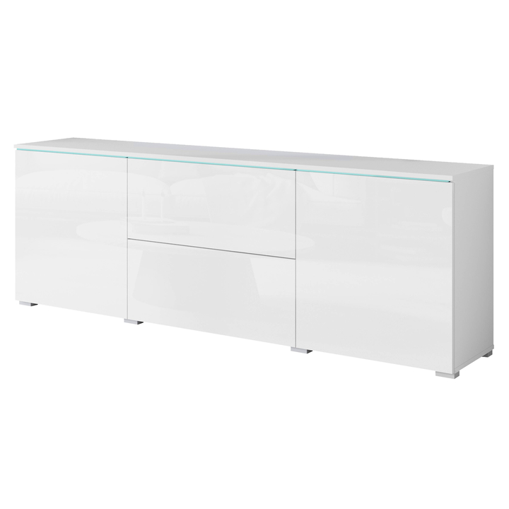 TV komoda HECTOR biela/biela vysoký lesk 1