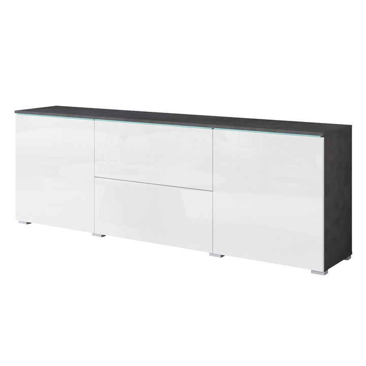 TV komoda HECTOR matera/biela vysoký lesk 1