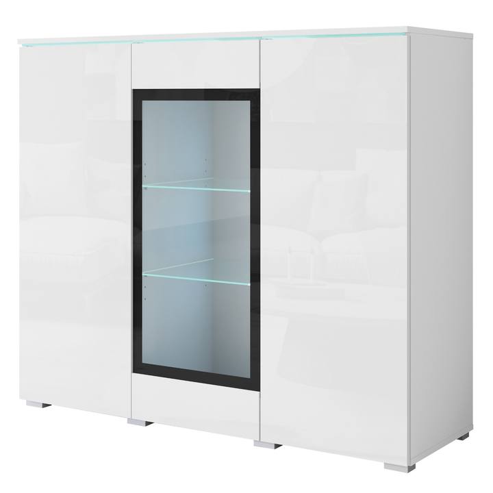 Komoda HECTOR biela/biela vysoký lesk 1