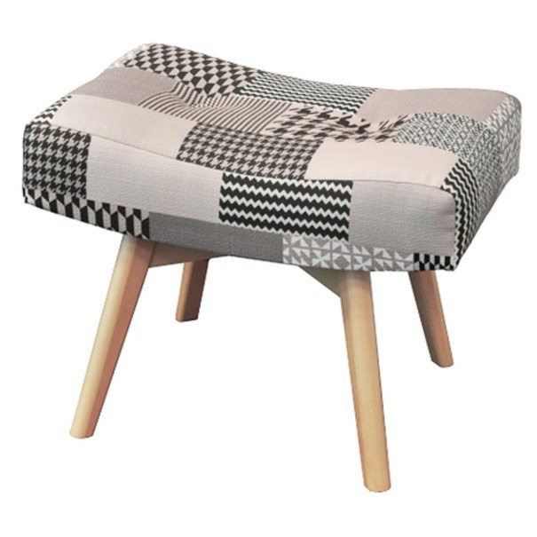 Taburet HELSINKI viacfarebná, patchwork 1