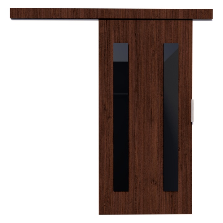 Posuvné dvere HERS 76 wenge/čierna, 76x205 cm 1