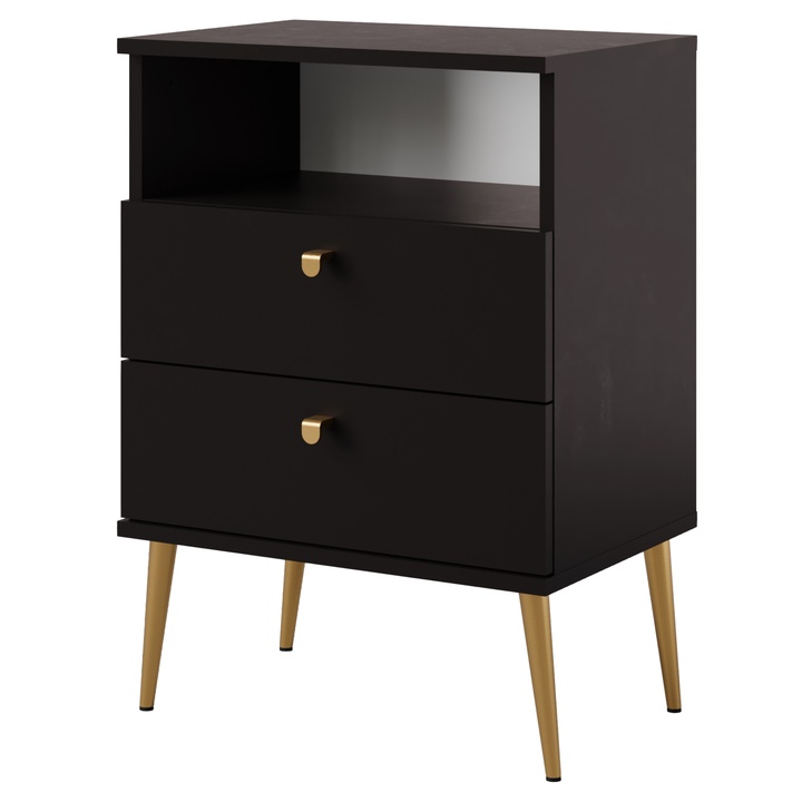 Nočný stolík HIGH I čierna 1