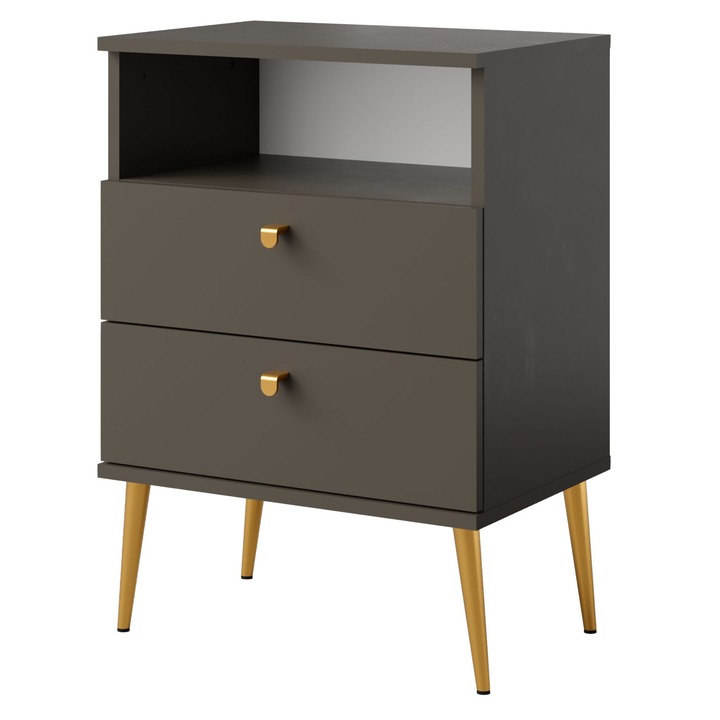 Nočný stolík HIGH I tmavobéžová 1