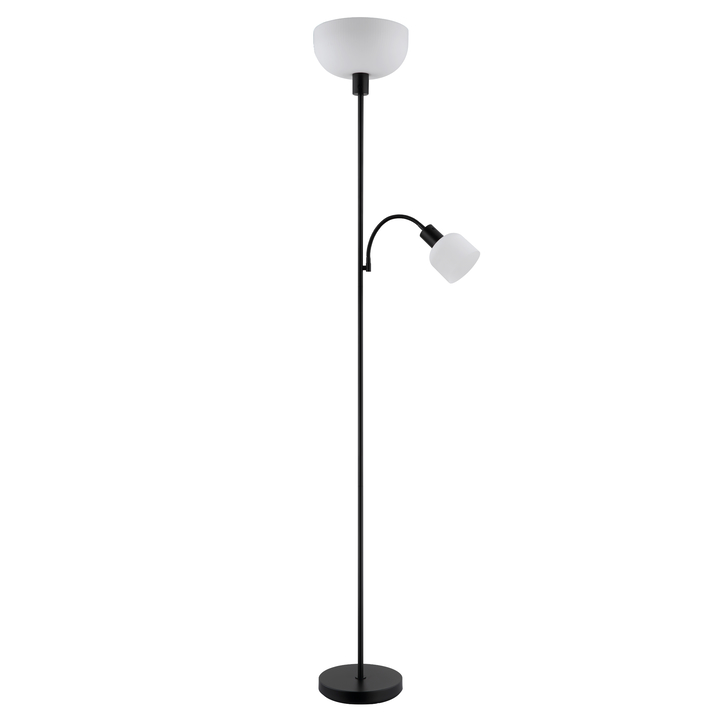 Stojacia lampa HINTON čierna/biela 1