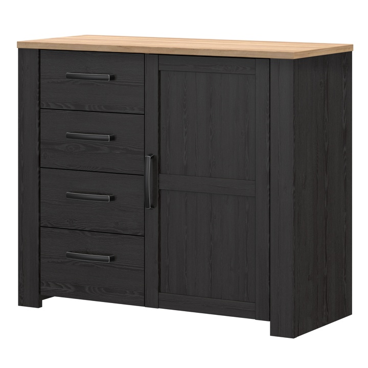 Komoda HOBLO dub riviera/dub cabezone, šírka 102 cm 1