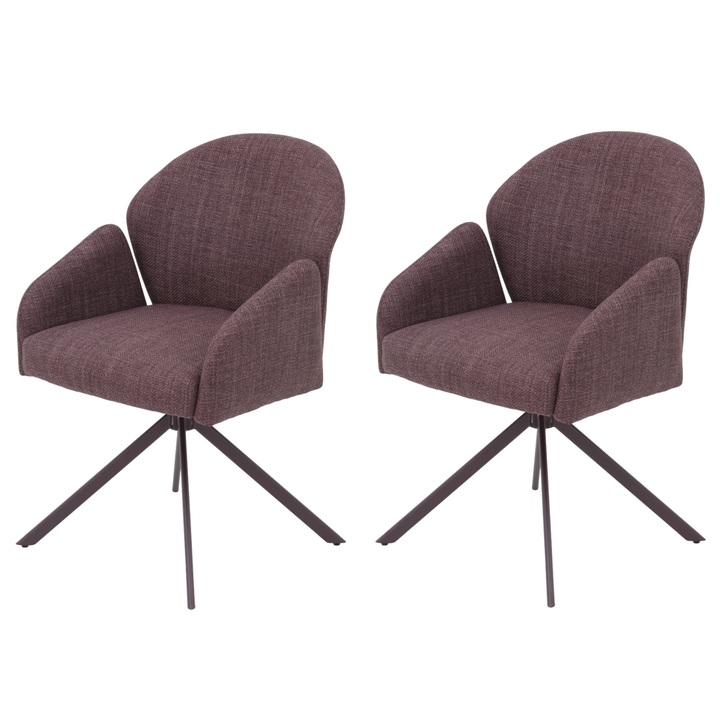 Stolička HOLLY S vínová, sada 2 ks 1