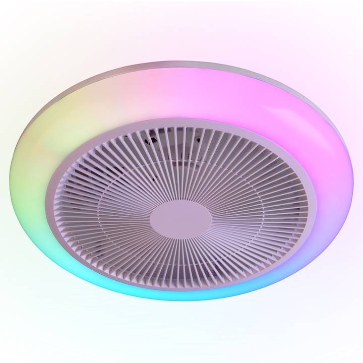 Stropné LED svietidlo s ventilátorom HOLMSUNG biela 1