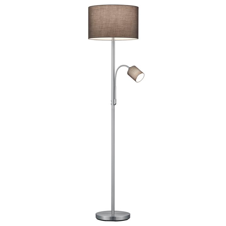 Stojacia lampa HOTEL matný nikel/sivá 1