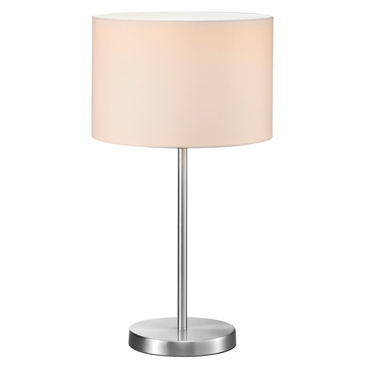 Stolná lampa HOTEL biela/nikel, priemer 30 cm 1