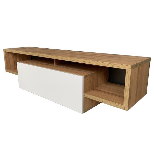 TV komoda HUBERTUS dub wotan/biela 1