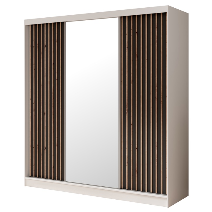 Šatníková skriňa IDIN biela/čierna 1