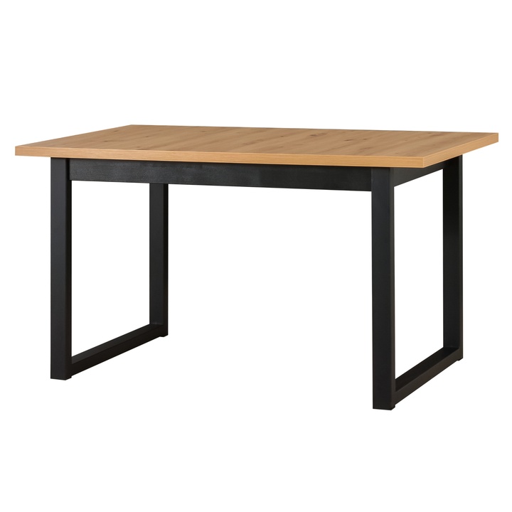 Jedálenský stôl IKOZ 3 dub artisan/čierna, šírka 140 cm 1