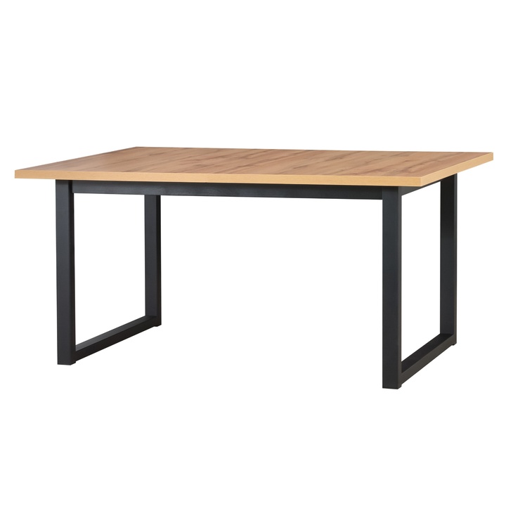 Jedálenský stôl IKOZ 3 dub wotan/čierna, šírka 160 cm 1