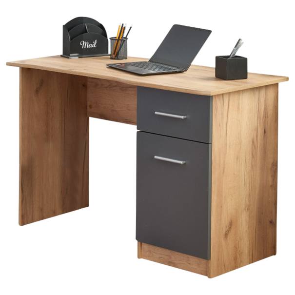 Písací stôl ILMU dub wotan/antracitová 1