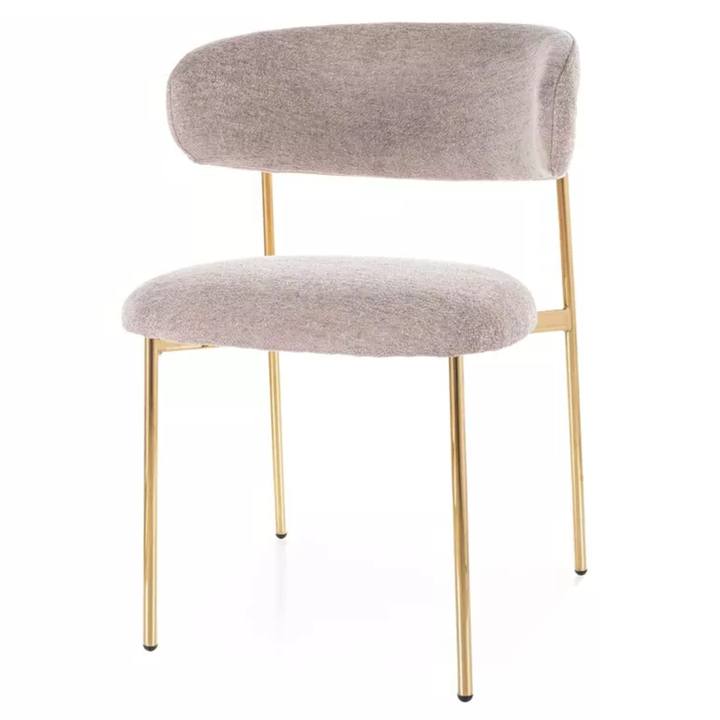 Jedálenská stolička ILTUN 3 tmavobéžová/zlatá 1