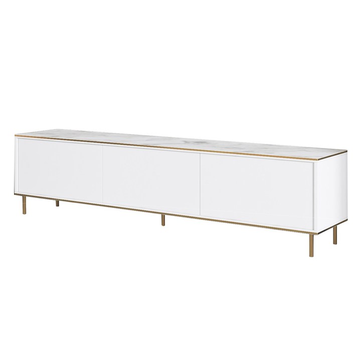 TV stolík IMAJ biela/mramor 1