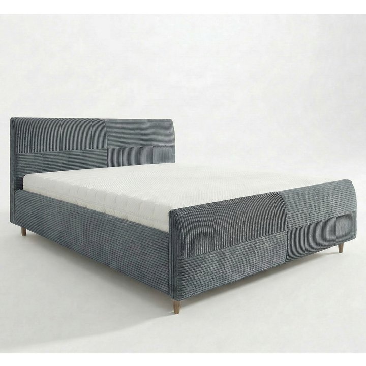 Posteľ s roštom INZA sivá, 160x200 cm 1