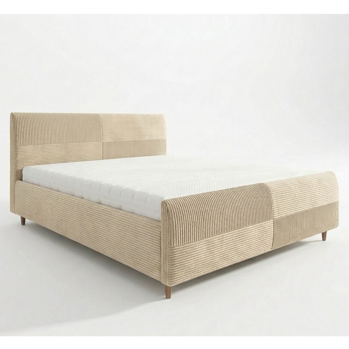 Posteľ s roštom INZA béžová, 140x200 cm 1