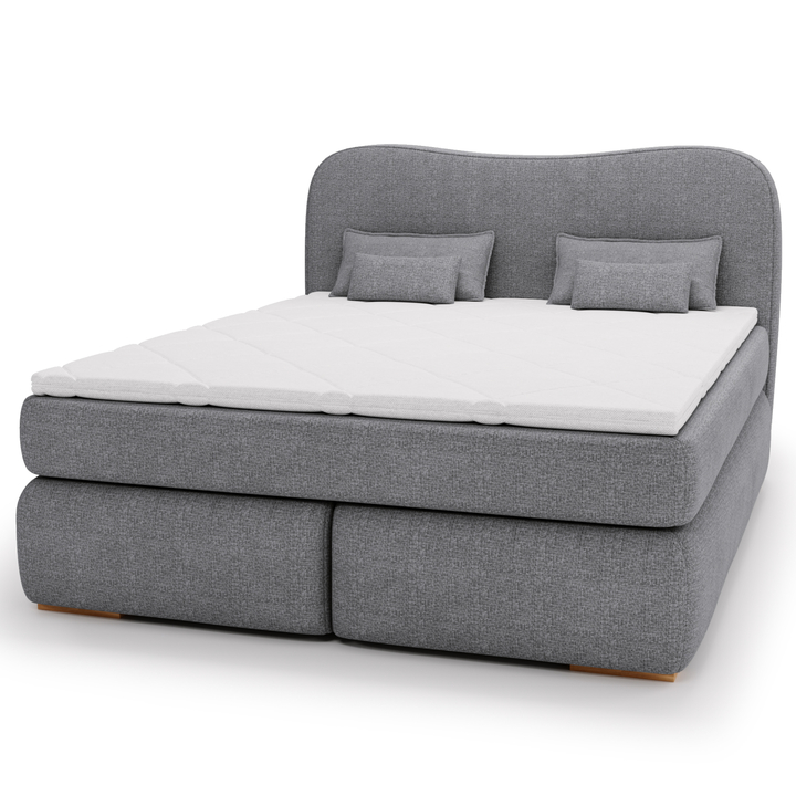 Posteľ boxspring ISLA COMFORT sivá, 140x200 cm 1