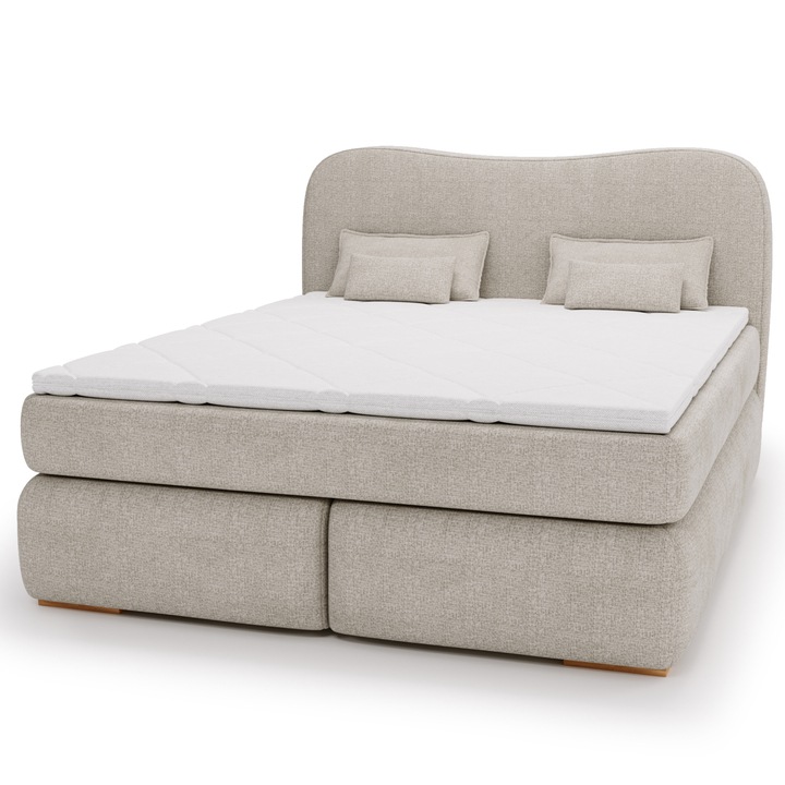 Posteľ boxspring ISLA COMFORT svetlohnedá, 160x200 cm 1
