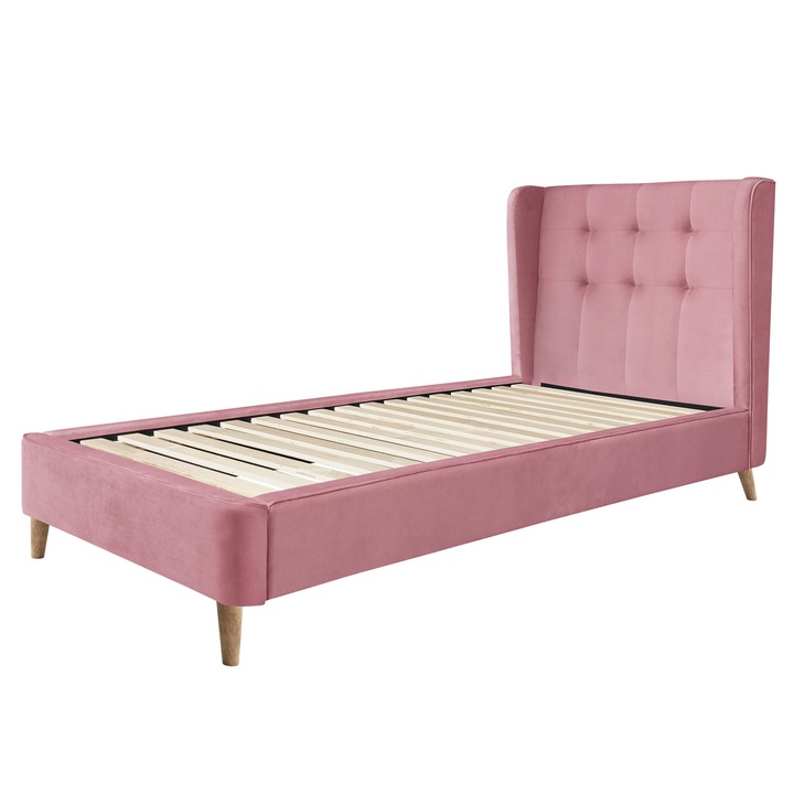 Posteľ s roštom ISTILLO ružová, 90x200 cm 1