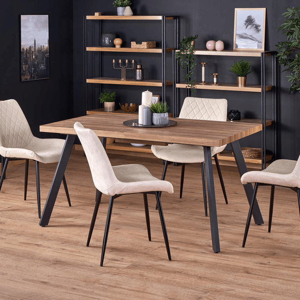 Jedálenský stôl IVAN orech/čierna 1