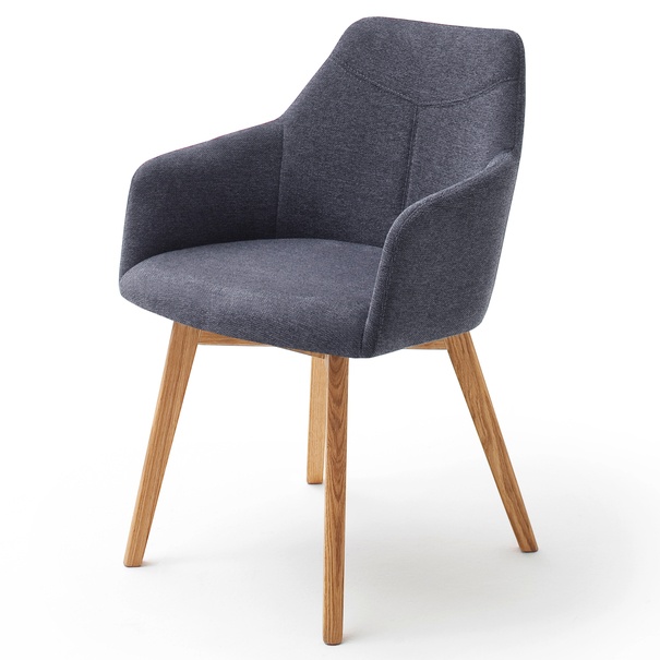 Jedálenská stolička JACKSON olejovaný dub/tmavomodrá 1